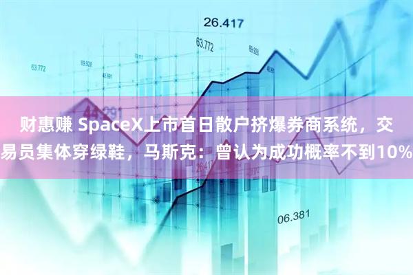 财惠赚 SpaceX上市首日散户挤爆券商系统，交易员集体穿绿鞋，马斯克：曾认为成功概率不到10%