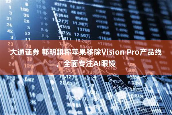大通证券 郭明錤称苹果移除Vision Pro产品线，全面专注AI眼镜